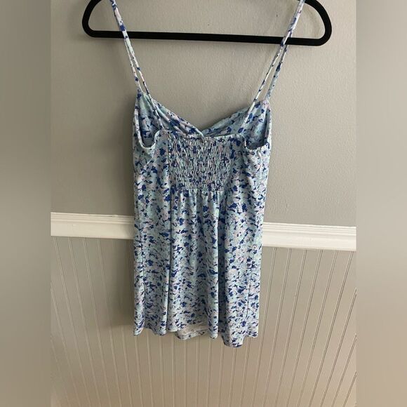 Women's Mango Blue Multi Color Floral Printed Mini Dress - Picture 10 of 13